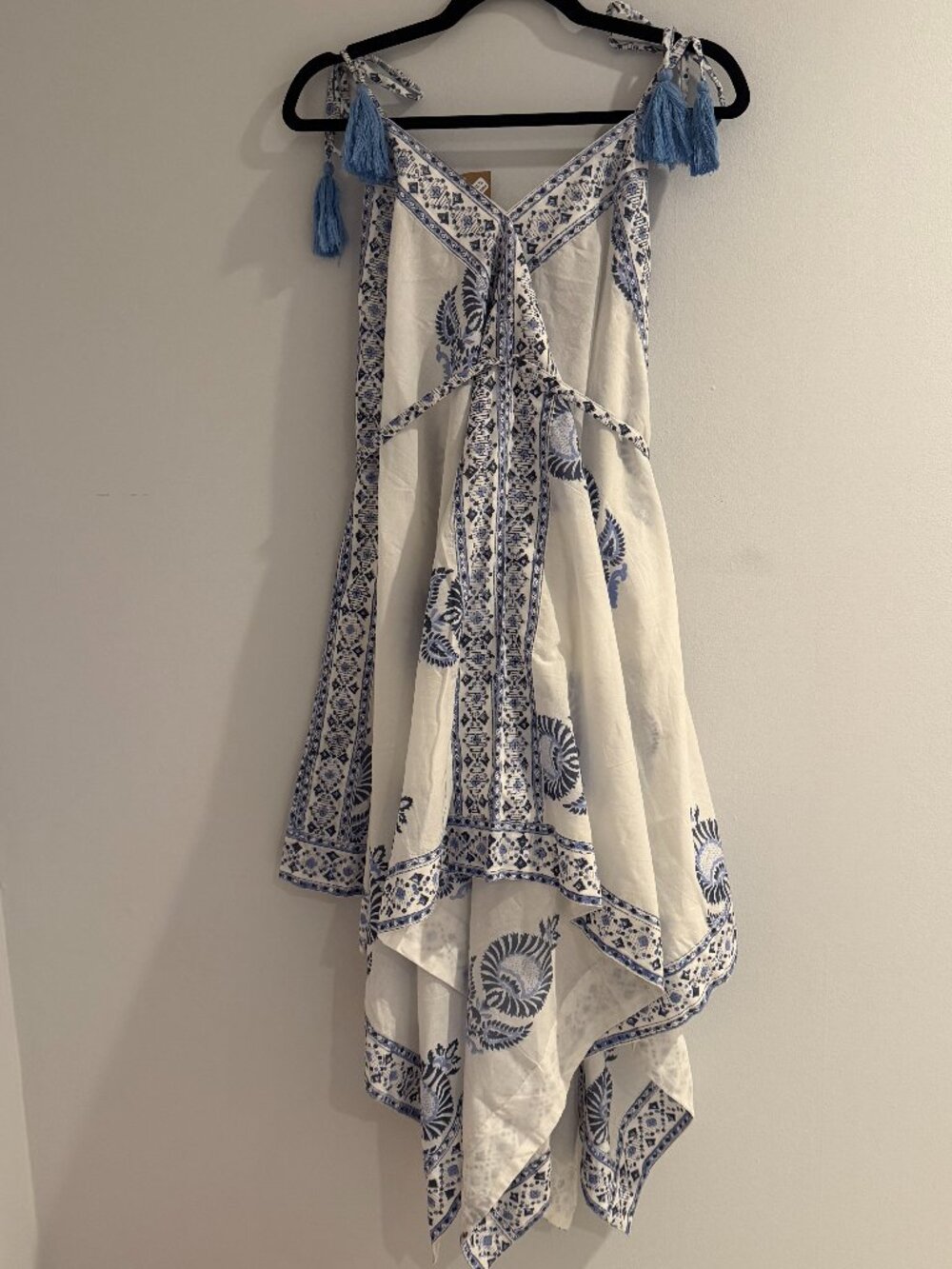 Wendy Loves This Waikiki Blue White Tassel Dress Cover Up